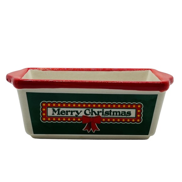 Vintage AC Moore Small Casserole Dish Merry Christmas Holiday Themed Rare Find! - Picture 1 of 12